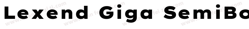 Lexend Giga SemiBold字体转换